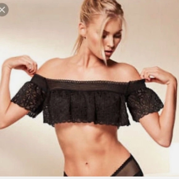 Victoria's Secret Lace Off The Shoulder Flounce Bralette Bundle Size Small - Picture 4 of 12